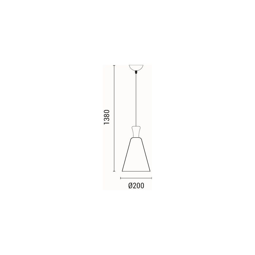 Lampadario a sospensione con filo 1xE27/15W/230V bianco diametro 20 cm