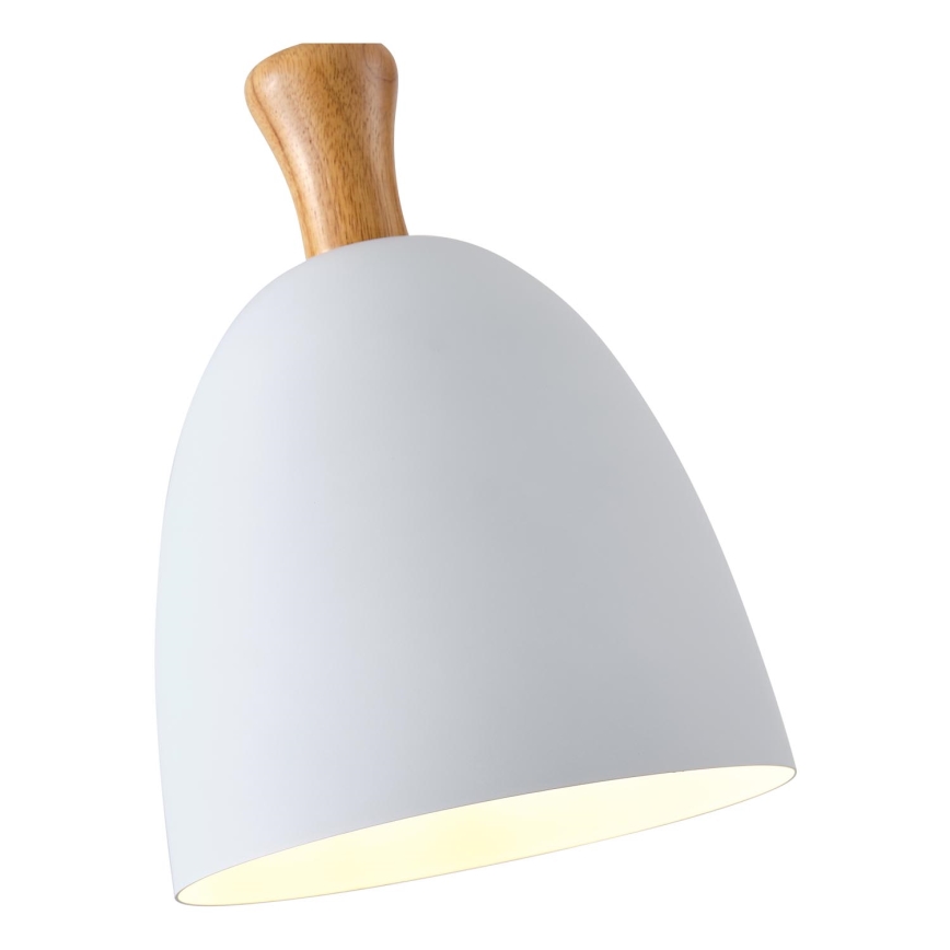 Lampadario a sospensione con filo 1xE27/15W/230V bianco diametro 23 cm
