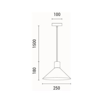 Lampadario a sospensione con filo 1xE27/15W/230V color crema