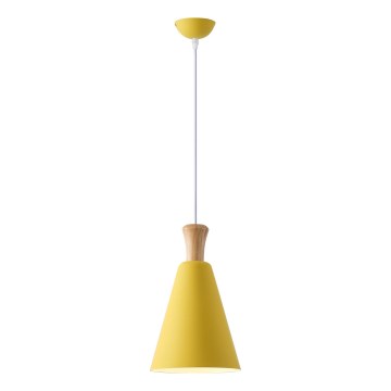 Lampadario a sospensione con filo 1xE27/15W/230V giallo diametro 20 cm