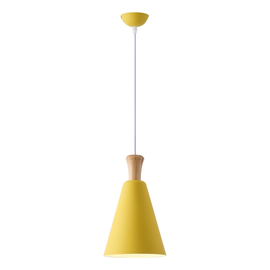 Lampadario a sospensione con filo 1xE27/15W/230V giallo diametro 20 cm