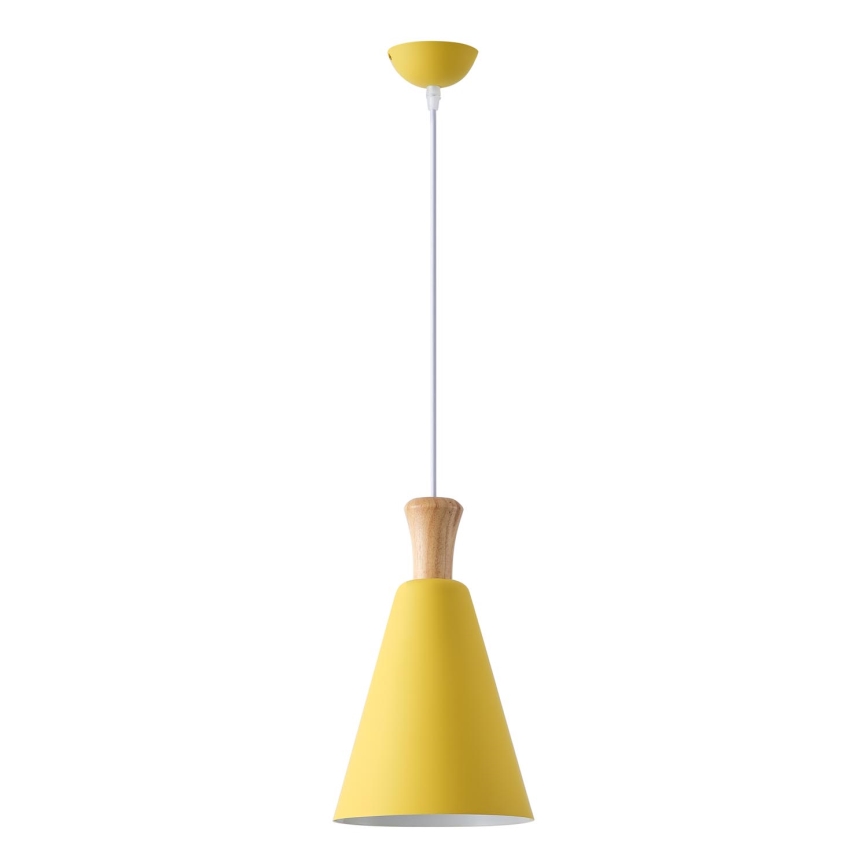Lampadario a sospensione con filo 1xE27/15W/230V giallo diametro 20 cm