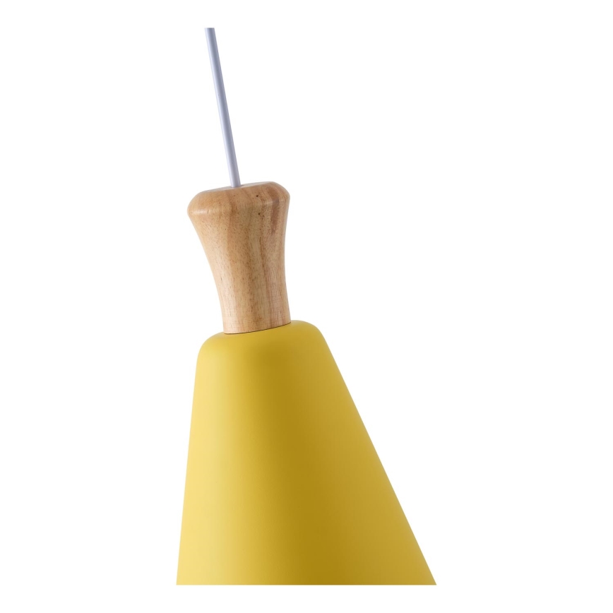 Lampadario a sospensione con filo 1xE27/15W/230V giallo diametro 20 cm