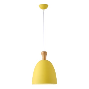 Lampadario a sospensione con filo 1xE27/15W/230V giallo diametro 23 cm