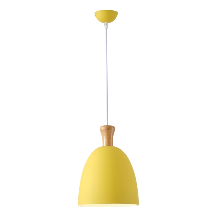 Lampadario a sospensione con filo 1xE27/15W/230V giallo diametro 23 cm
