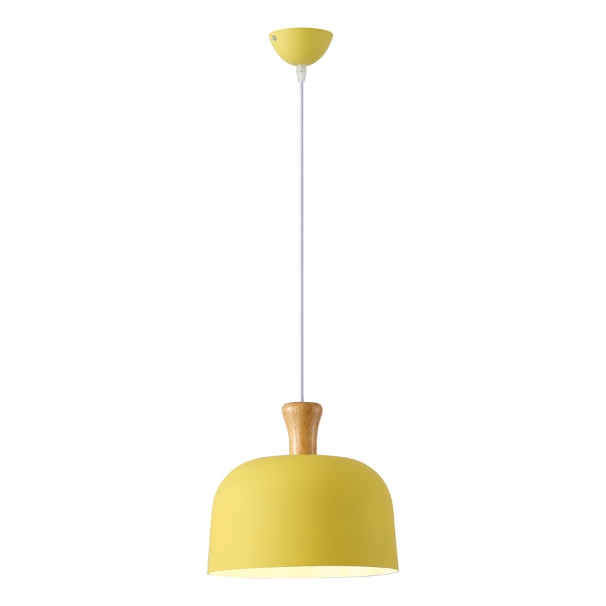 Lampadario a sospensione con filo 1xE27/15W/230V giallo pr. 27 cm