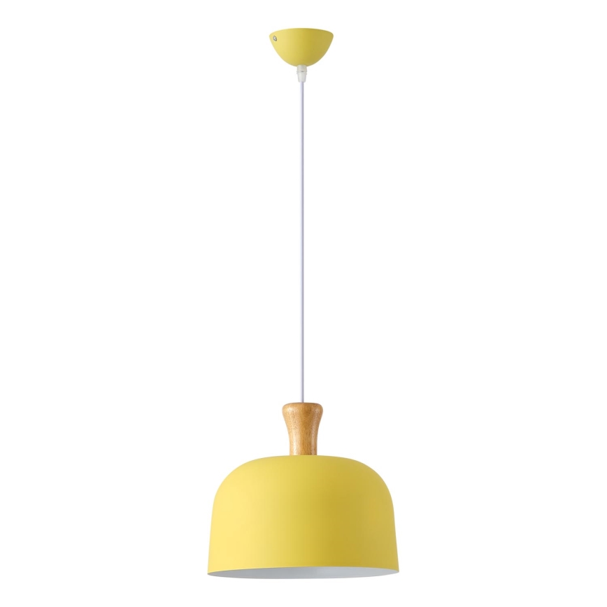 Lampadario a sospensione con filo 1xE27/15W/230V giallo pr. 27 cm