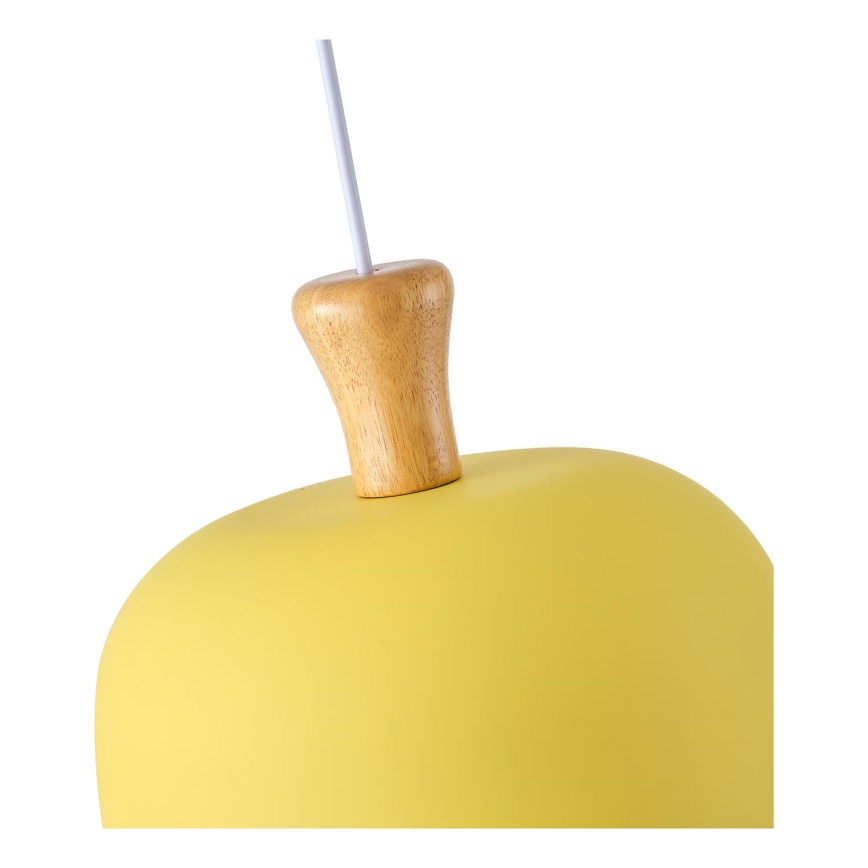 Lampadario a sospensione con filo 1xE27/15W/230V giallo pr. 27 cm