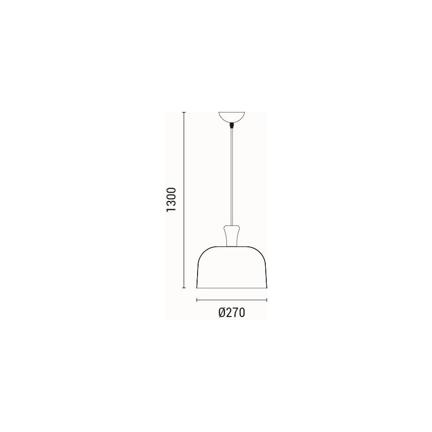 Lampadario a sospensione con filo 1xE27/15W/230V giallo pr. 27 cm