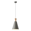Lampadario a sospensione con filo 1xE27/15W/230V grigio diametro 20 cm