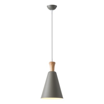 Lampadario a sospensione con filo 1xE27/15W/230V grigio diametro 20 cm
