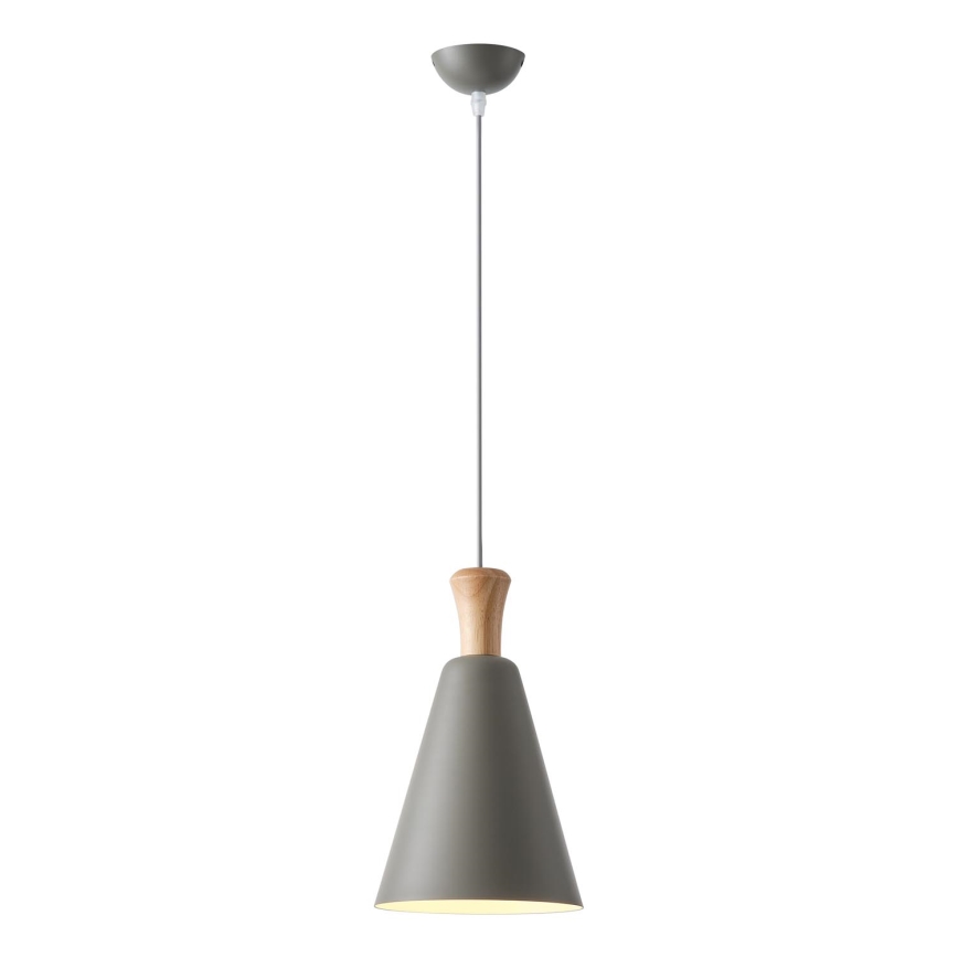 Lampadario a sospensione con filo 1xE27/15W/230V grigio diametro 20 cm