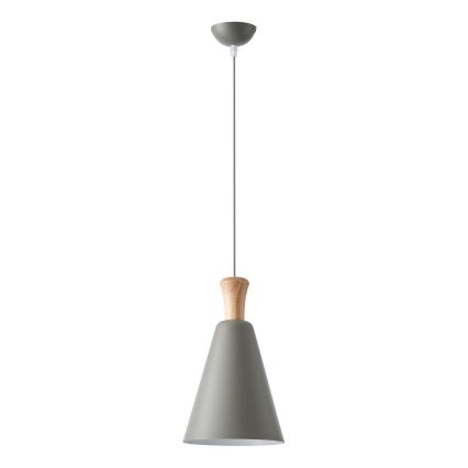 Lampadario a sospensione con filo 1xE27/15W/230V grigio diametro 20 cm