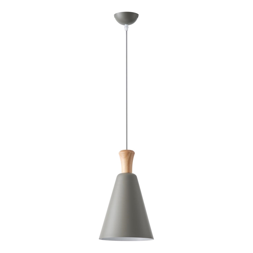 Lampadario a sospensione con filo 1xE27/15W/230V grigio diametro 20 cm