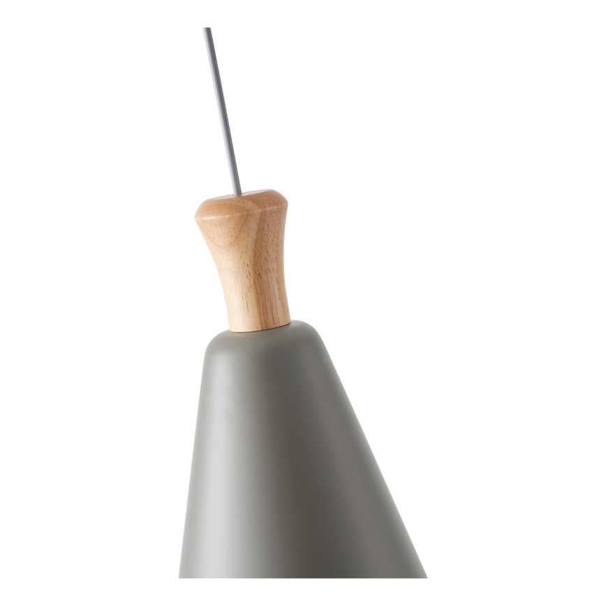 Lampadario a sospensione con filo 1xE27/15W/230V grigio diametro 20 cm