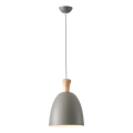 Lampadario a sospensione con filo 1xE27/15W/230V grigio diametro 23 cm
