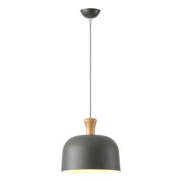Lampadario a sospensione con filo 1xE27/15W/230V grigio diametro 27 cm