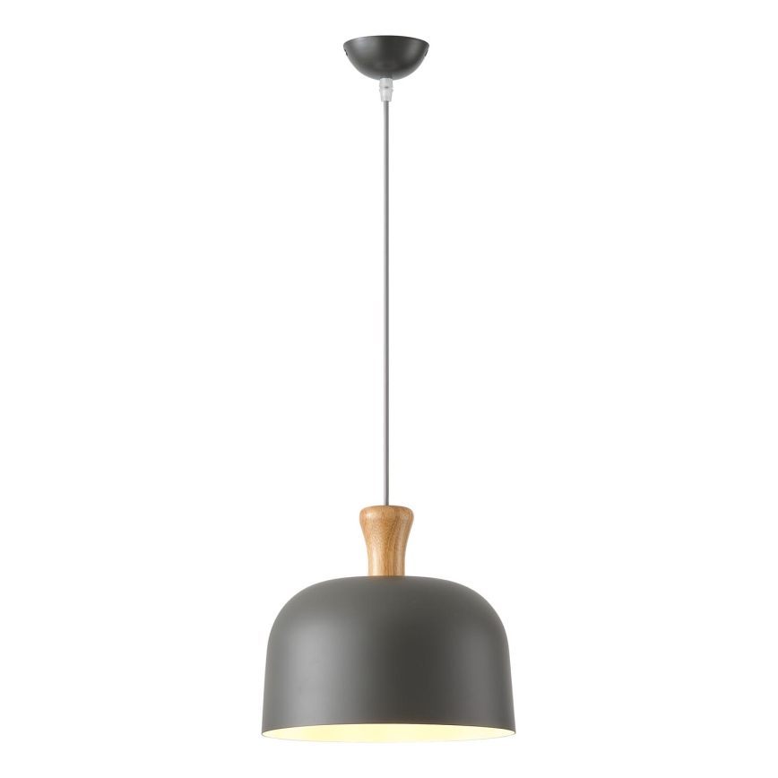 Lampadario a sospensione con filo 1xE27/15W/230V grigio diametro 27 cm