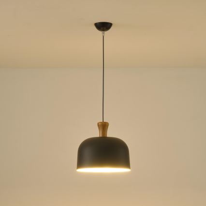 Lampadario a sospensione con filo 1xE27/15W/230V grigio diametro 27 cm