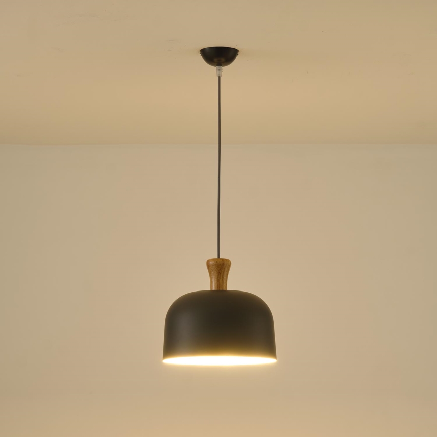 Lampadario a sospensione con filo 1xE27/15W/230V grigio diametro 27 cm