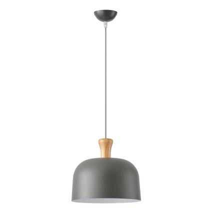 Lampadario a sospensione con filo 1xE27/15W/230V grigio diametro 27 cm
