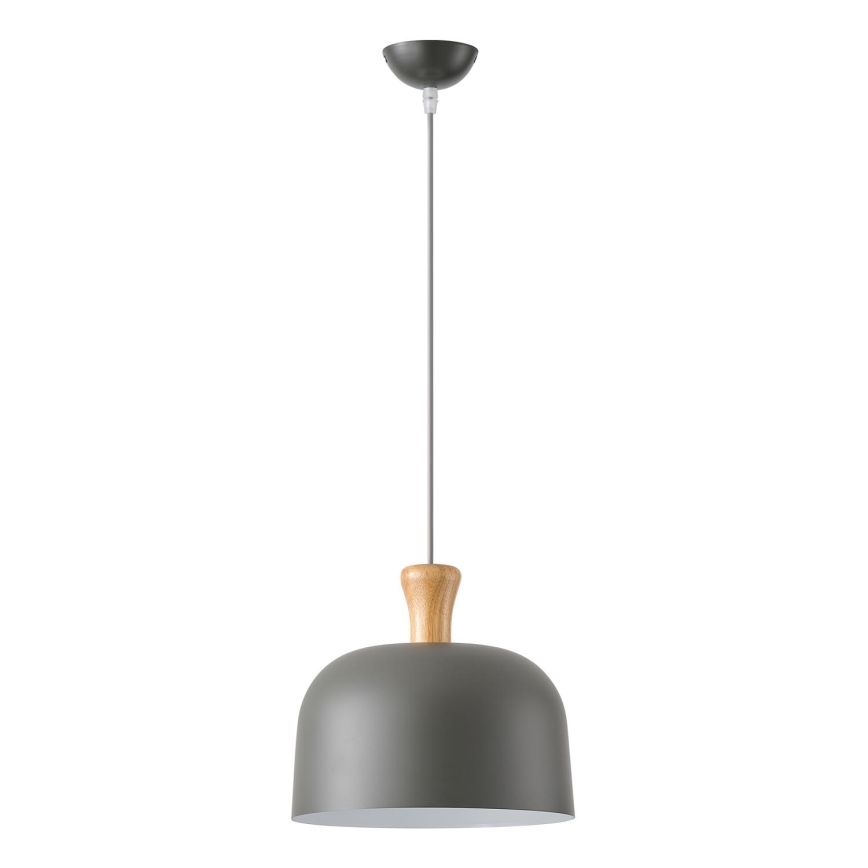 Lampadario a sospensione con filo 1xE27/15W/230V grigio diametro 27 cm