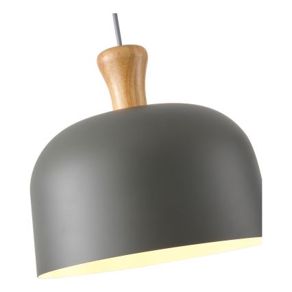 Lampadario a sospensione con filo 1xE27/15W/230V grigio diametro 27 cm