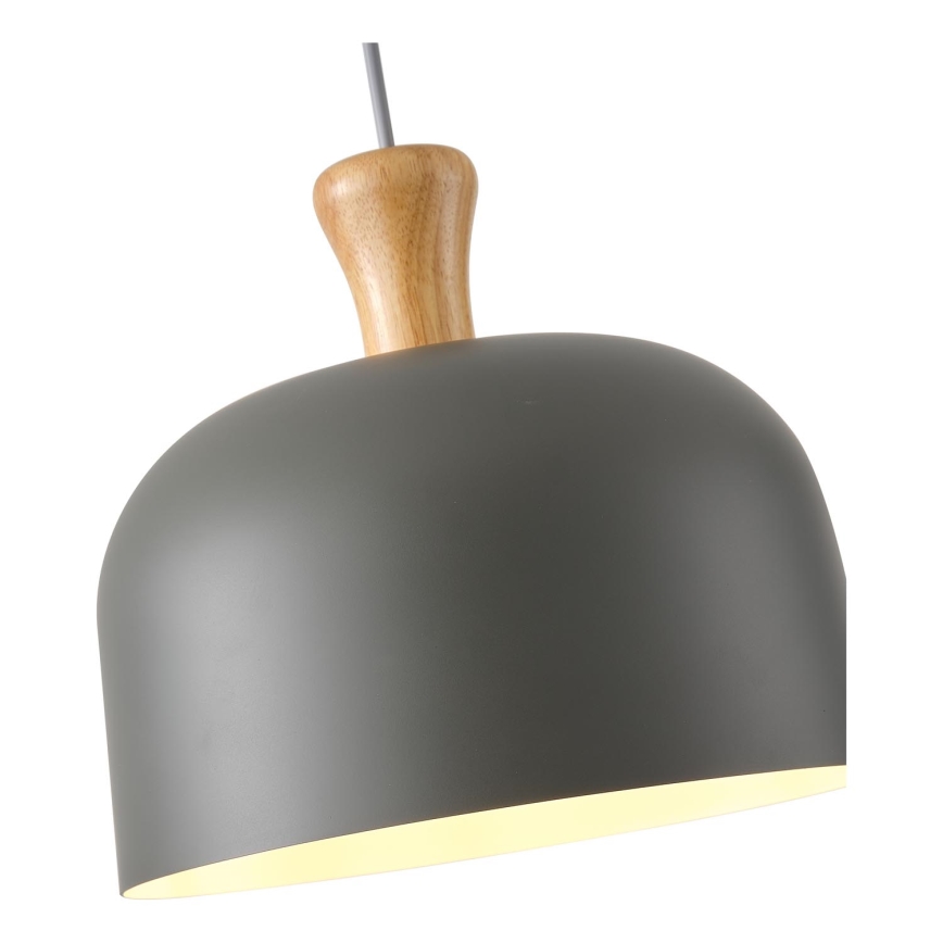 Lampadario a sospensione con filo 1xE27/15W/230V grigio diametro 27 cm