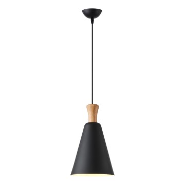 Lampadario a sospensione con filo 1xE27/15W/230V nero diametro 20 cm
