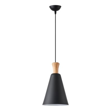 Lampadario a sospensione con filo 1xE27/15W/230V nero diametro 20 cm