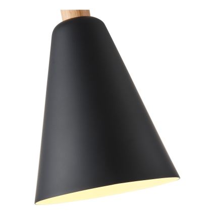 Lampadario a sospensione con filo 1xE27/15W/230V nero diametro 20 cm