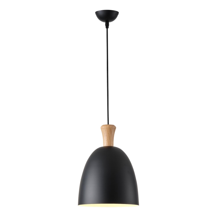 Lampadario a sospensione con filo 1xE27/15W/230V nero diametro 23 cm