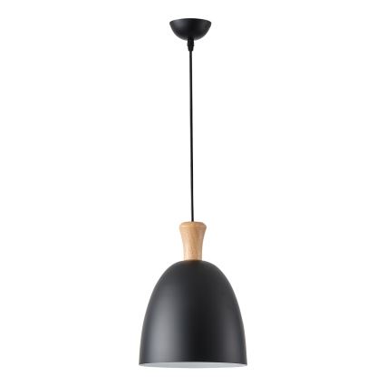 Lampadario a sospensione con filo 1xE27/15W/230V nero diametro 23 cm