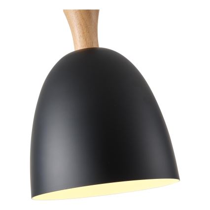 Lampadario a sospensione con filo 1xE27/15W/230V nero diametro 23 cm