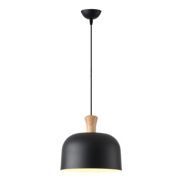 Lampadario a sospensione con filo 1xE27/15W/230V nero diametro 27 cm