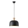 Lampadario a sospensione con filo 1xE27/15W/230V nero diametro 27 cm
