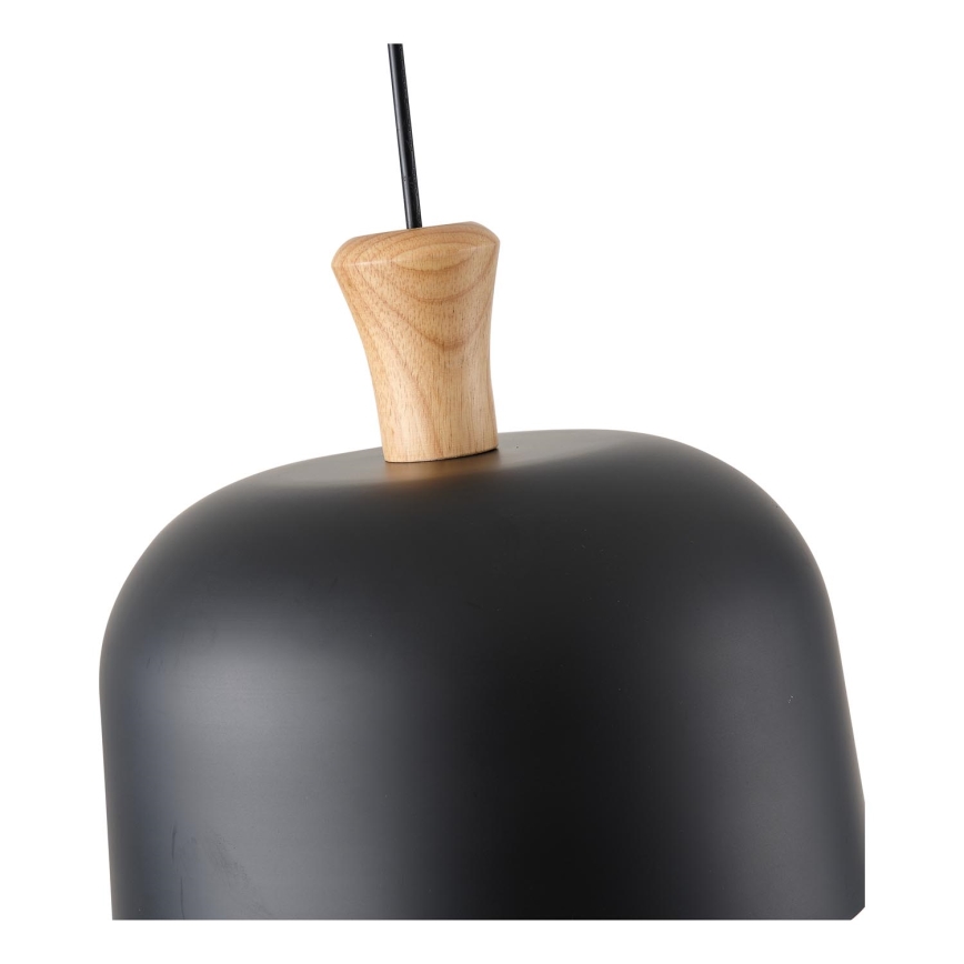 Lampadario a sospensione con filo 1xE27/15W/230V nero diametro 27 cm