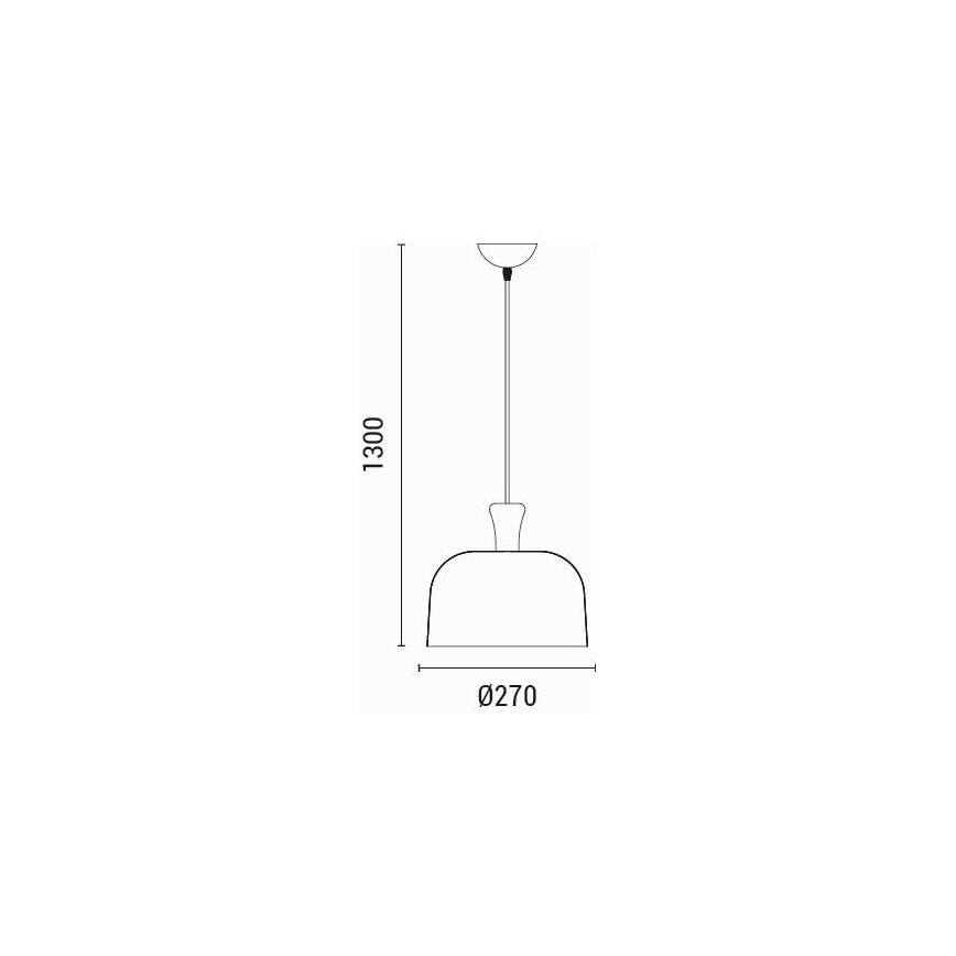 Lampadario a sospensione con filo 1xE27/15W/230V nero diametro 27 cm