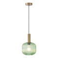 Lampadario a sospensione con filo 1xE27/15W/230V verde pr. 20 cm