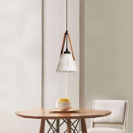 Lampadario a sospensione con filo 1xE27/40W/230V bianco