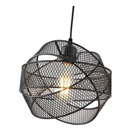 Lampadario a sospensione con filo 1xE27/40W/230V nero