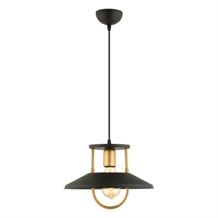 Lampadario a sospensione con filo 1xE27/40W/230V nero/oro