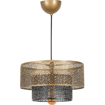 Lampadario a sospensione con filo 1xE27/40W/230V oro/nero