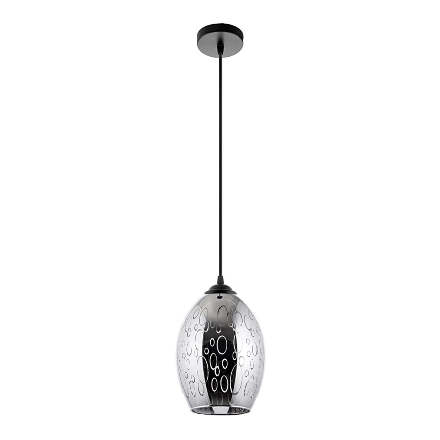 Lampadario a sospensione con filo 1xE27/60W/230V diametro 16 cm nero