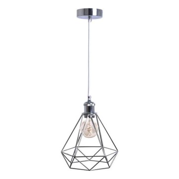 Lampadario a sospensione con filo 1xE27/60W/230V diametro 22 cm cromo lucido