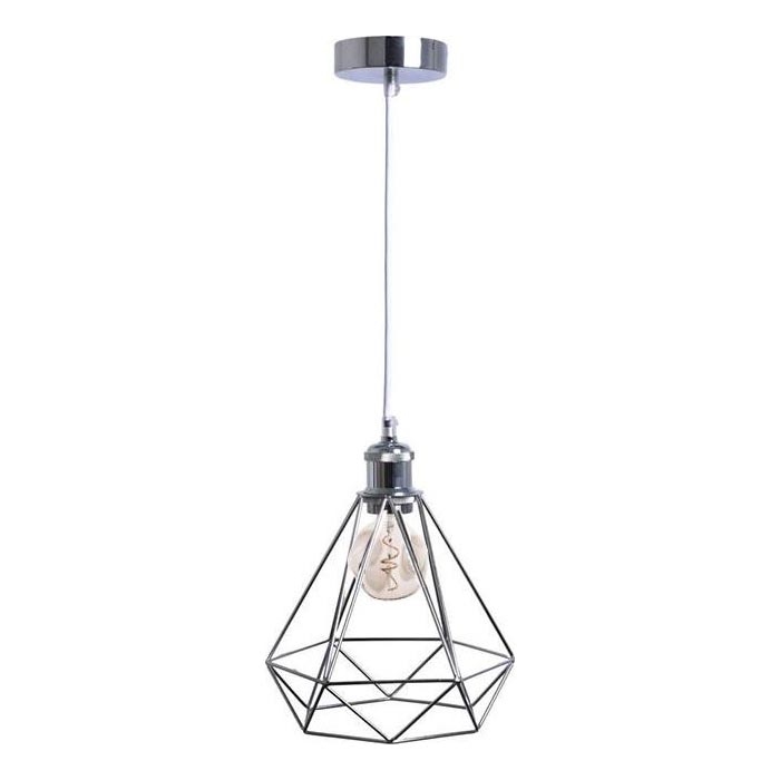 Lampadario a sospensione con filo 1xE27/60W/230V diametro 22 cm cromo lucido