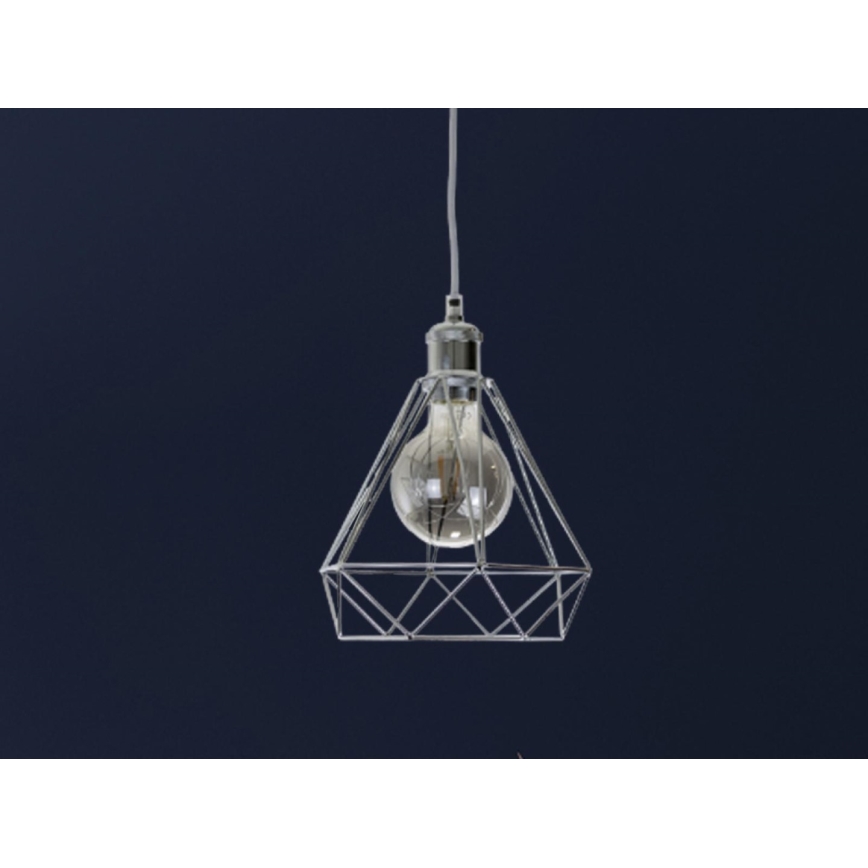 Lampadario a sospensione con filo 1xE27/60W/230V diametro 22 cm cromo lucido