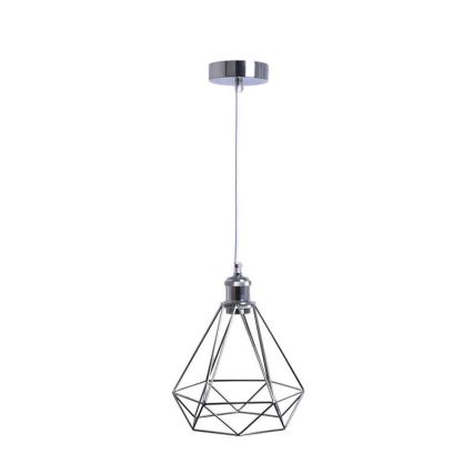 Lampadario a sospensione con filo 1xE27/60W/230V diametro 22 cm cromo lucido