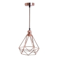 Lampadario a sospensione con filo 1xE27/60W/230V diametro 22 cm rame