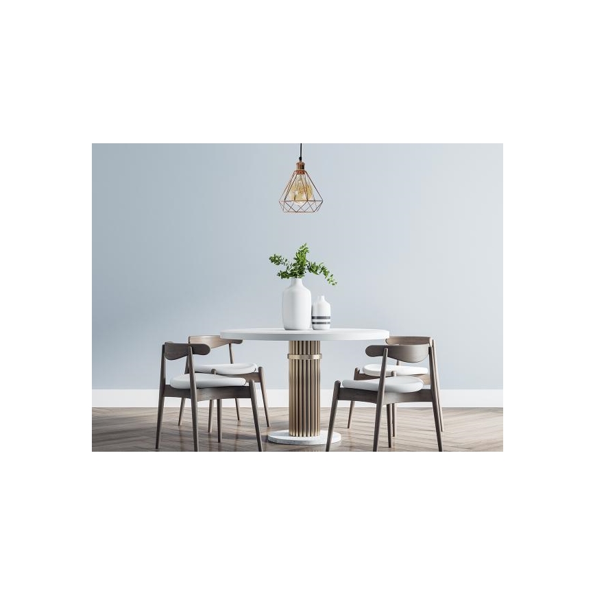 Lampadario a sospensione con filo 1xE27/60W/230V diametro 22 cm rame